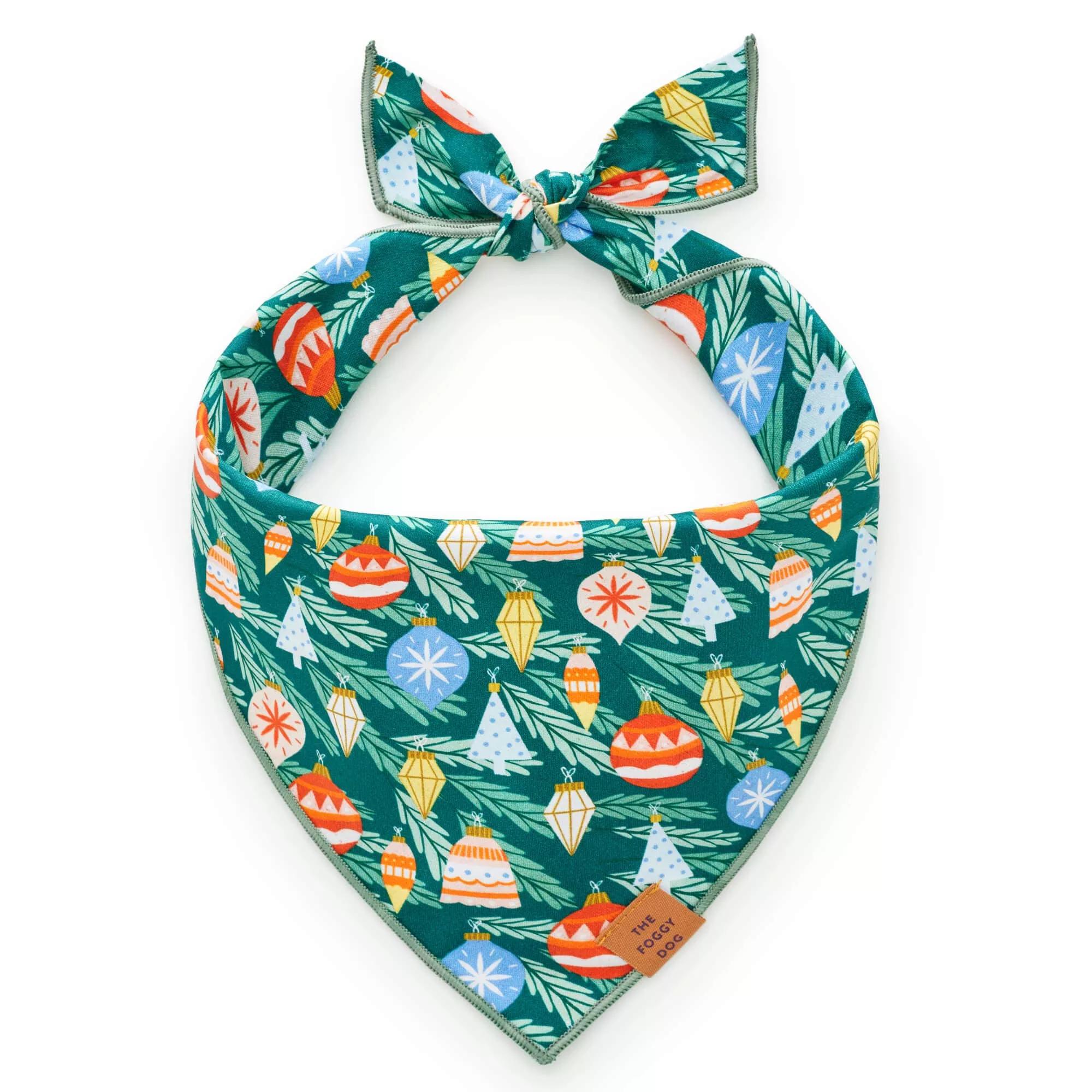 'Foggy Dog' Dog Bandana - Festive Ornaments